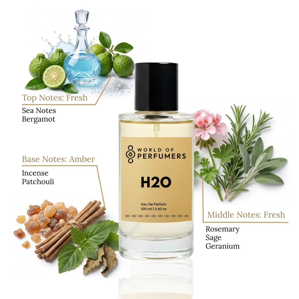 H2O — Best Long-Lasting Aquatic Summer Perfume India from ₹99 — Inspired by Acqua di Gio