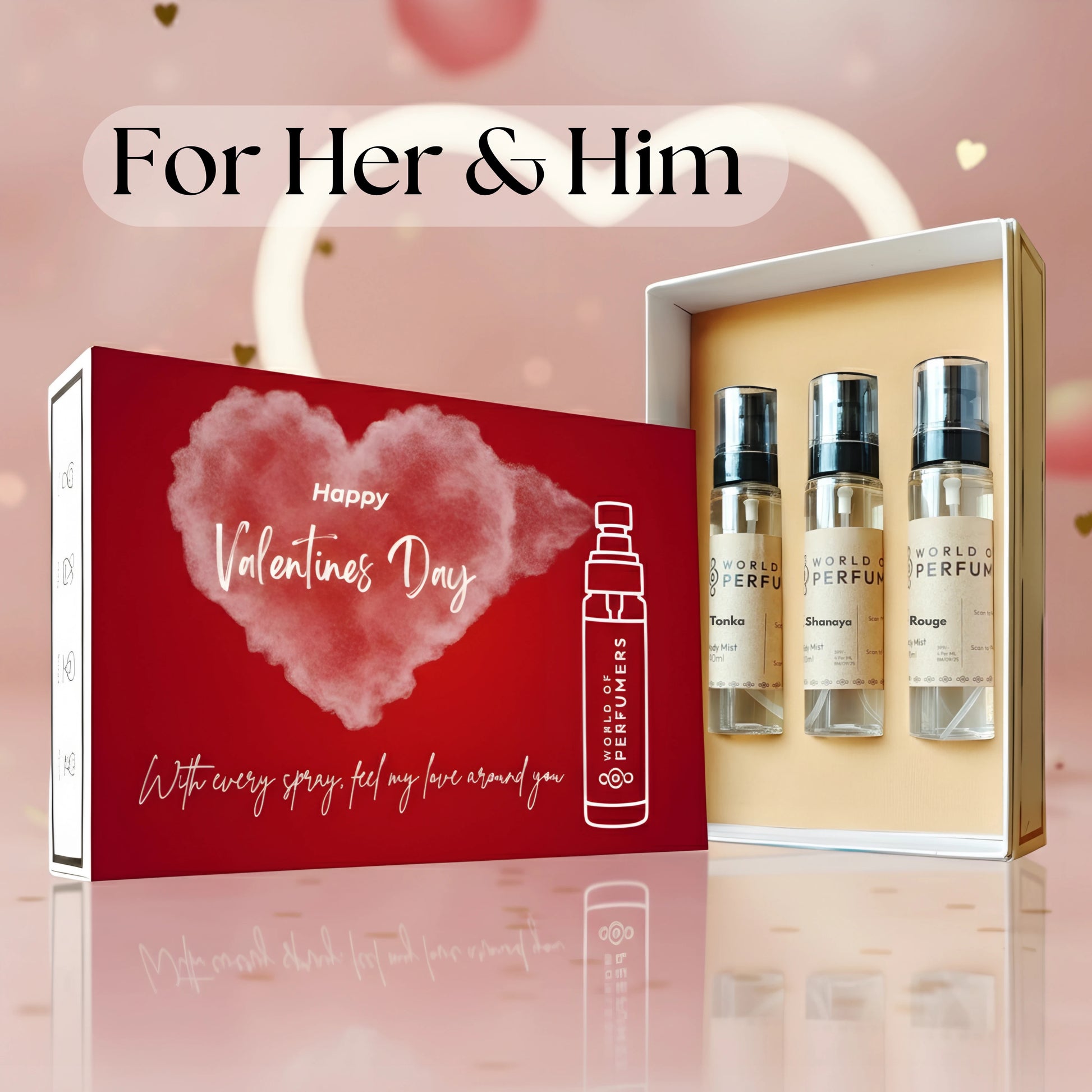Valentine Day Body Mist Gift Set for Him and her