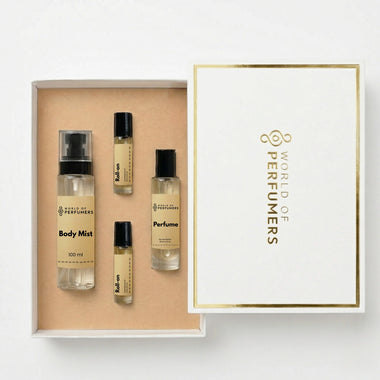 Royal Aura 4 - 2*8ml Roll-Ons, 1*30ml Perfume and 1*100ml Body Mist