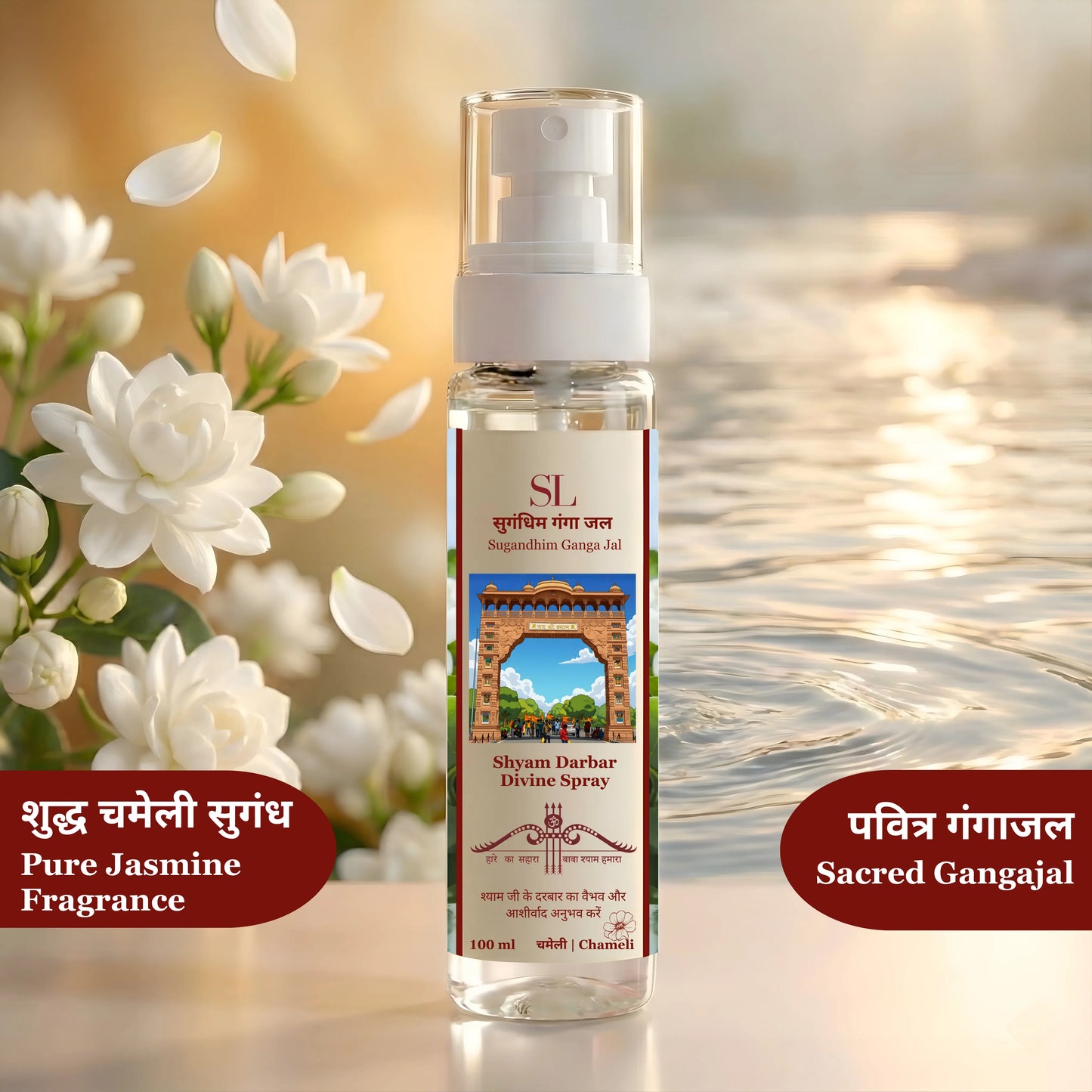 Jasmine (Chameli) scented Ganga Jal for pooja and temple use Shyam Darbar