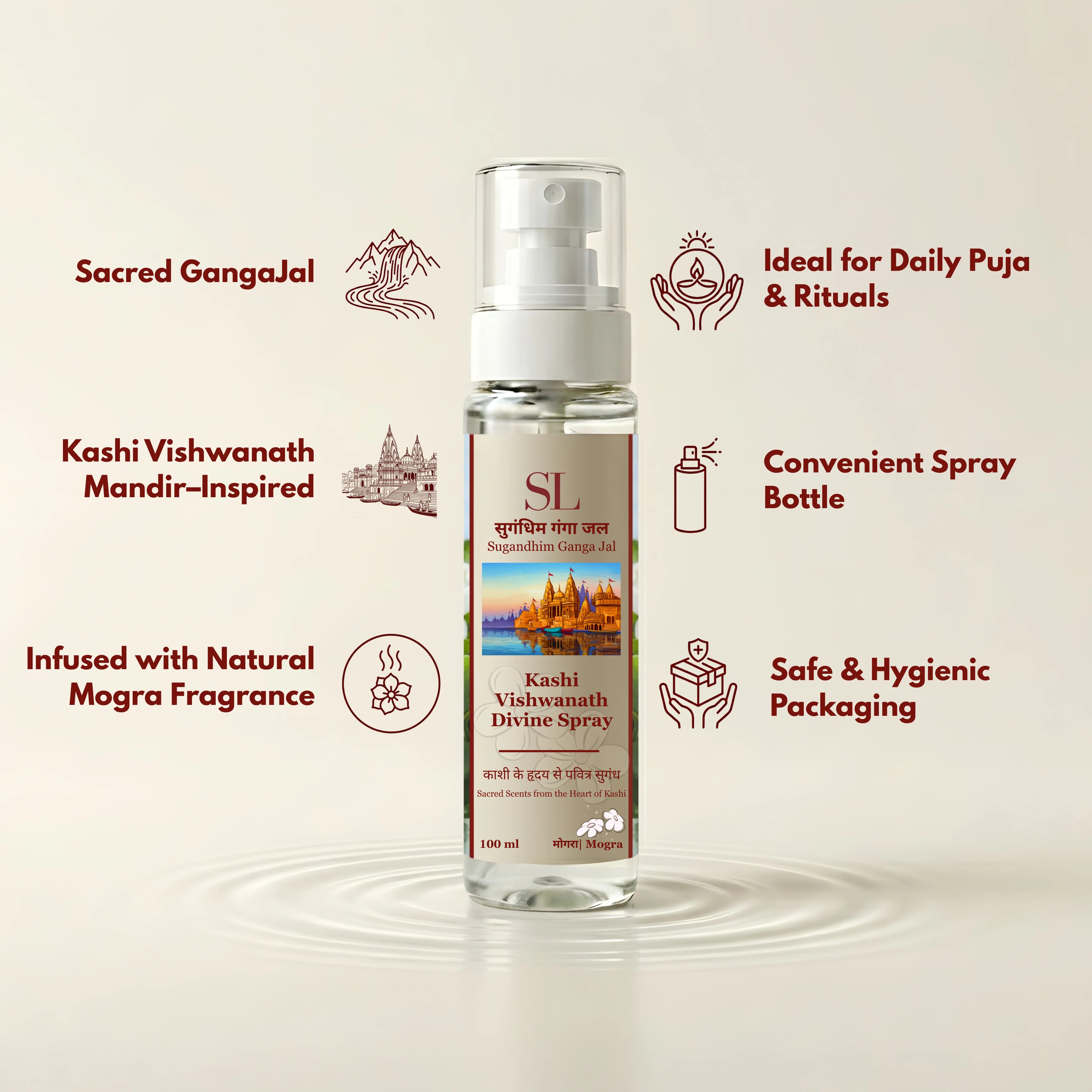 Sugandhim Ganga Jal Mogra (Arabian Jasmine) spray inspired by Kashi Vishwanath Temple-4