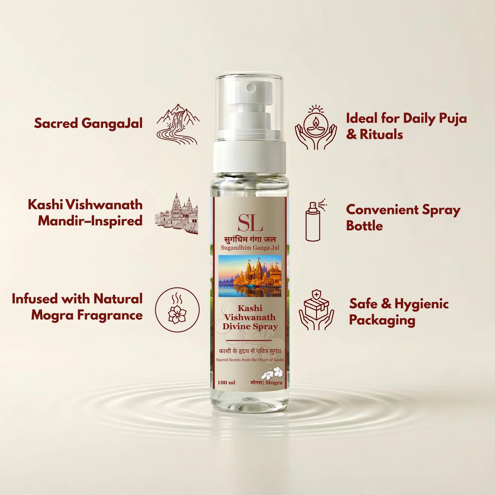 Sugandhim Ganga Jal Mogra (Arabian Jasmine) spray inspired by Kashi Vishwanath Temple-4