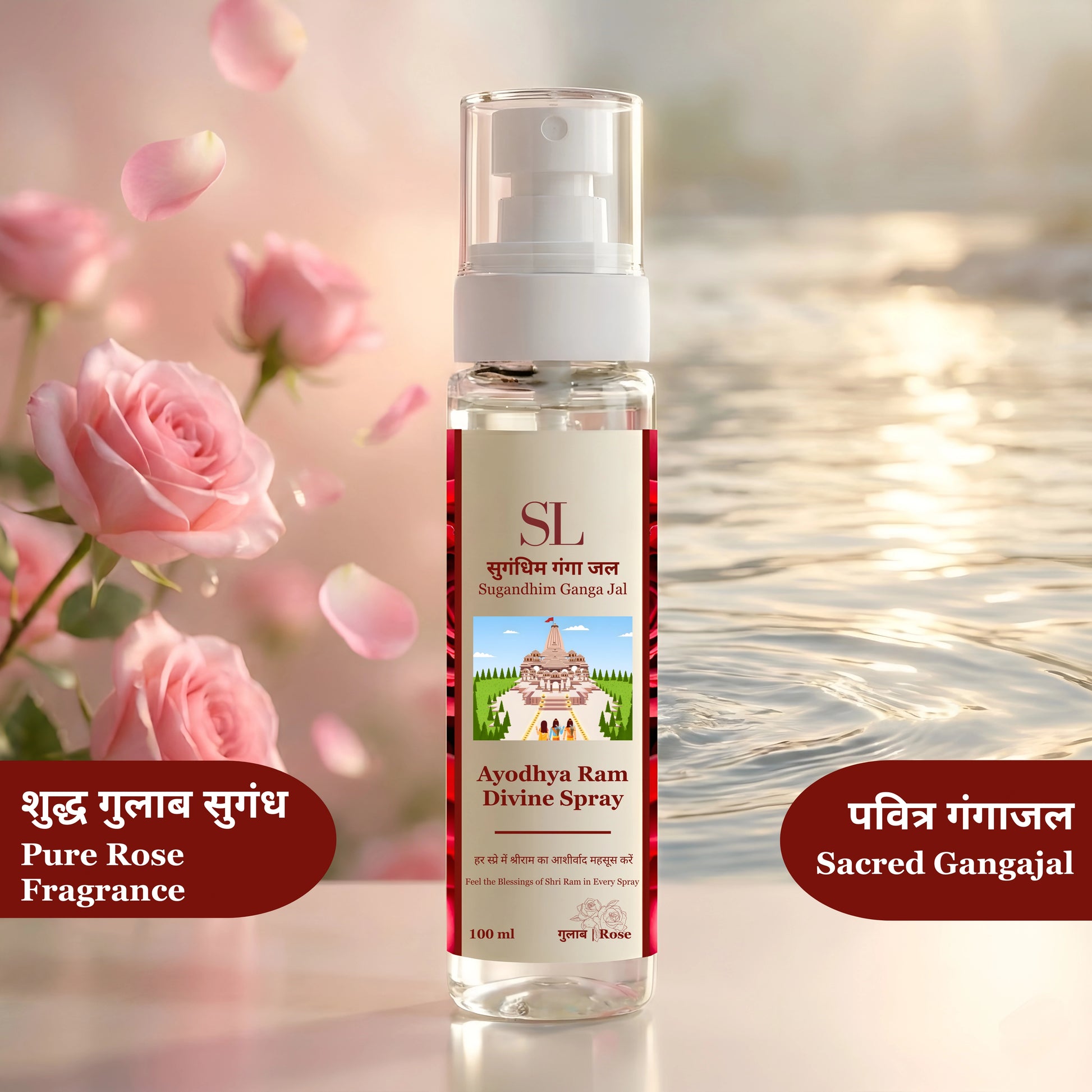 Sugandhim Ganga Jal Rose fragrance for pooja and temple rituals-2