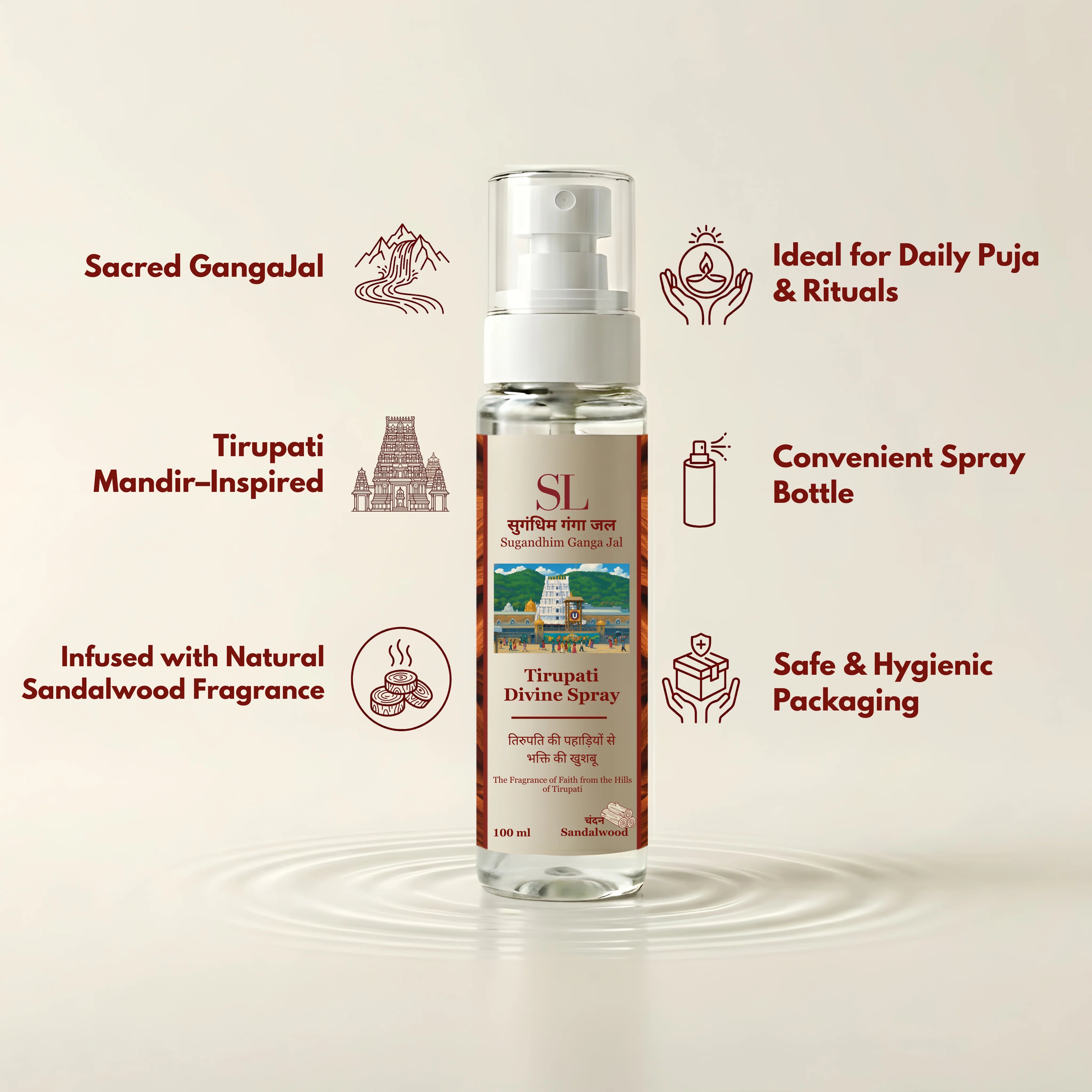 Sugandhim Ganga Jal Sandalwood fragrance for pooja and temple rituals-4