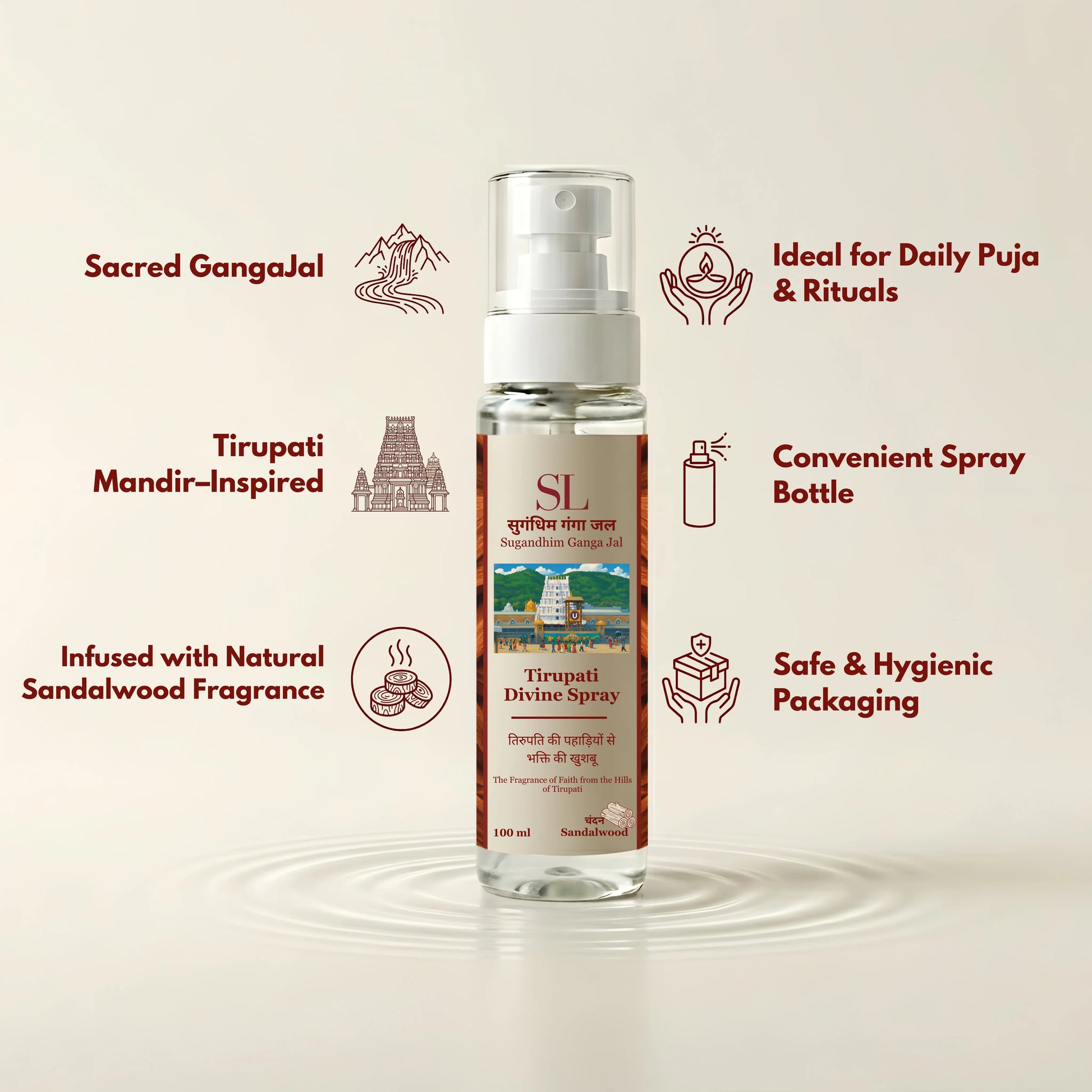 Sugandhim Ganga Jal Sandalwood fragrance for pooja and temple rituals-4