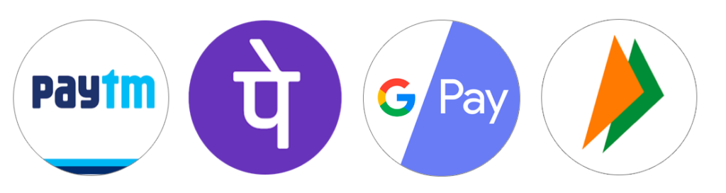 Pay securely using Paytm, PhonePe, Google Pay or UPI